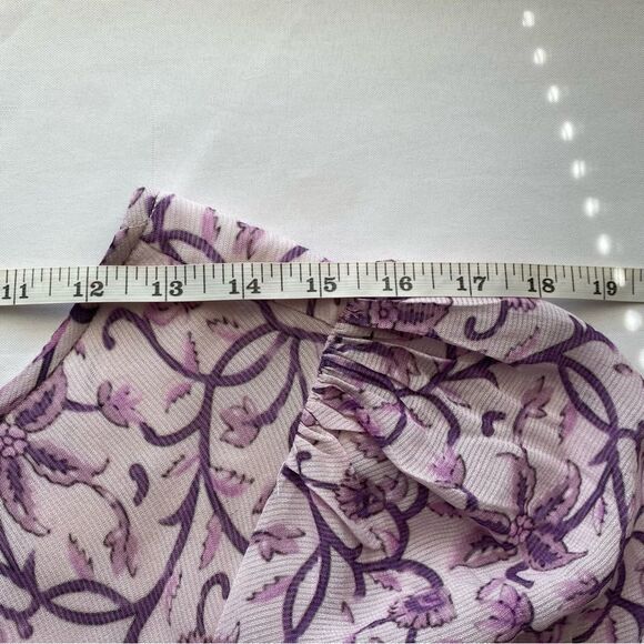 SAYLOR x Anthropologie Purple Printed Ryland Crepe Maxi Dress Size Small - Picture 14 of 16